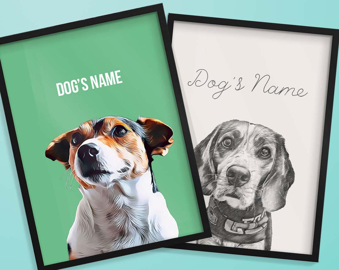 custom dog portraits digital art category
