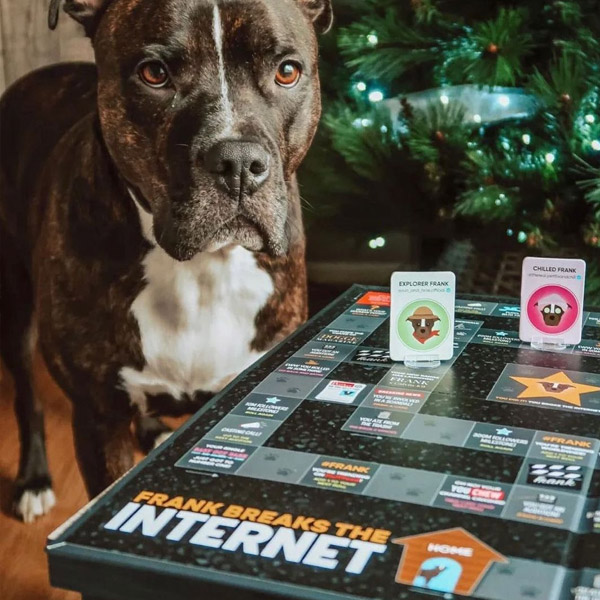 Frank with his Personalised Breaks the Internet Board Game