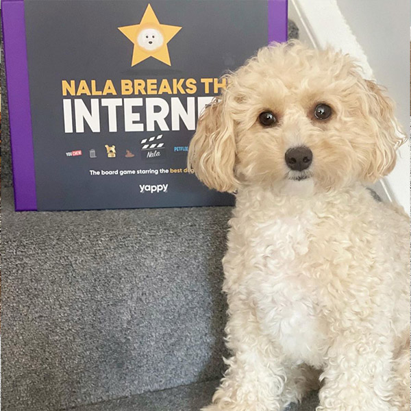 Nala receiving Personalised Board Game in the post