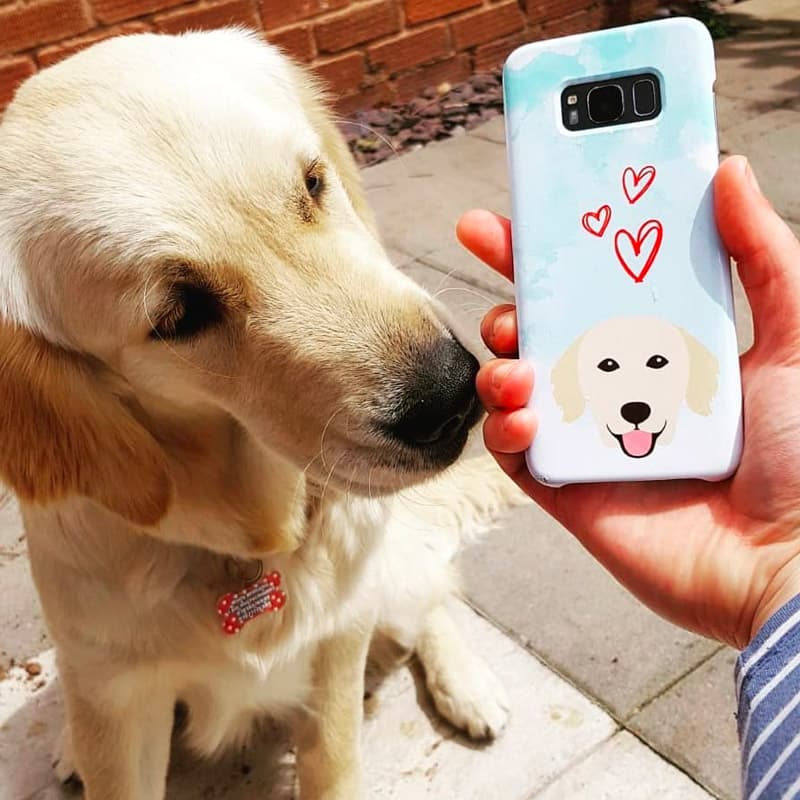 Molly with her Personalized Yappicon Phone Case