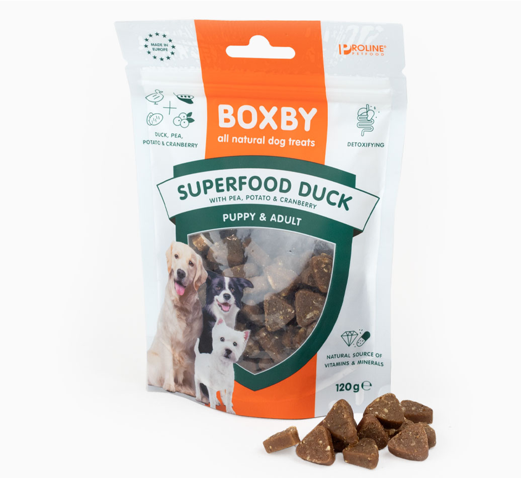 Superfood Duck Pea Cranberry Treats for your Dog - front view
