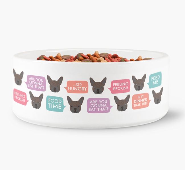 Speech Bubble Dog Bowl for your French Bulldog