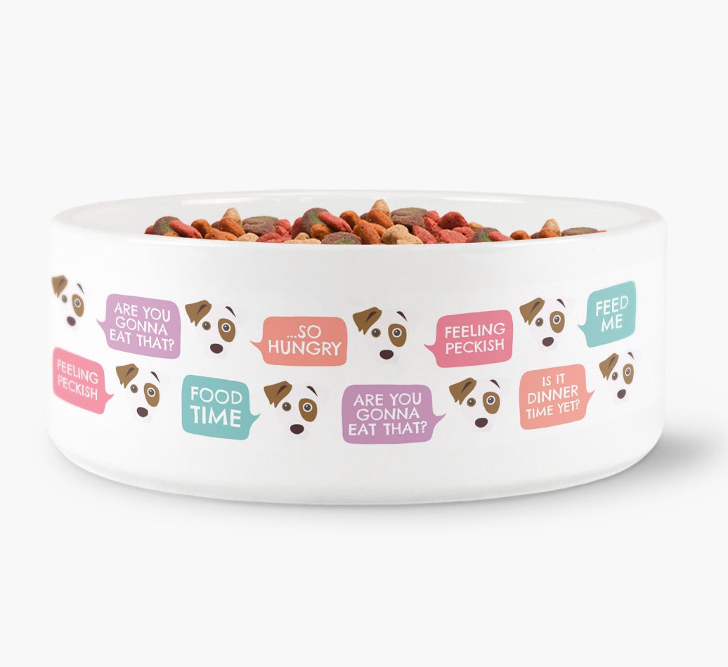 personalised dog food bowl