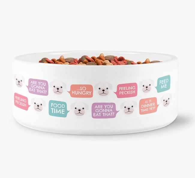 Speech Bubble Dog Bowl for your Pug