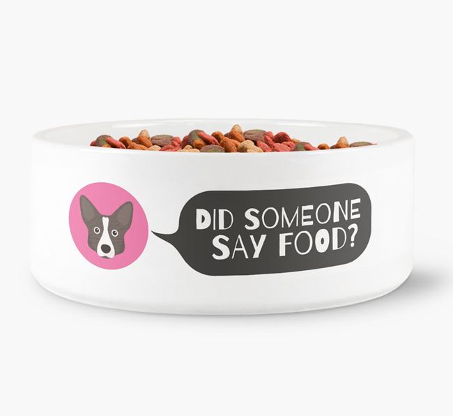 'Did someone say food?' Dog Bowl for your Corgi