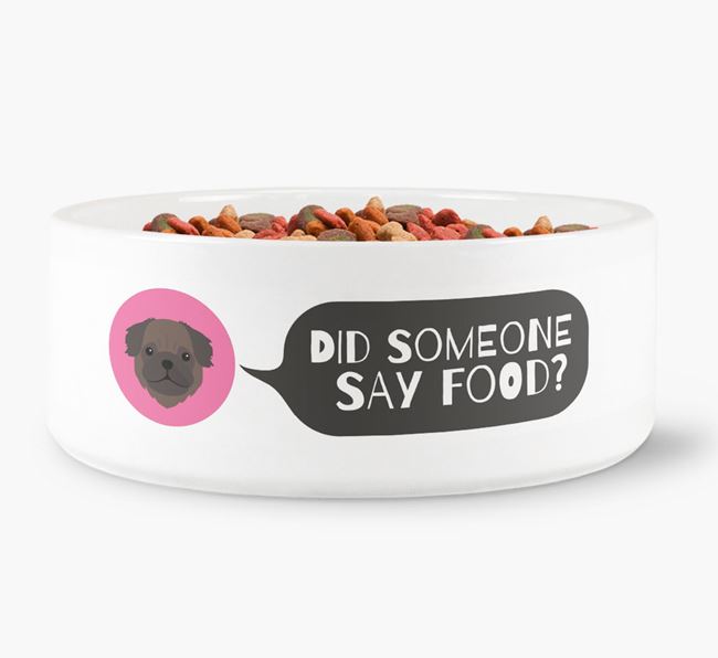 'Did someone say food?' Dog Bowl for your Pug