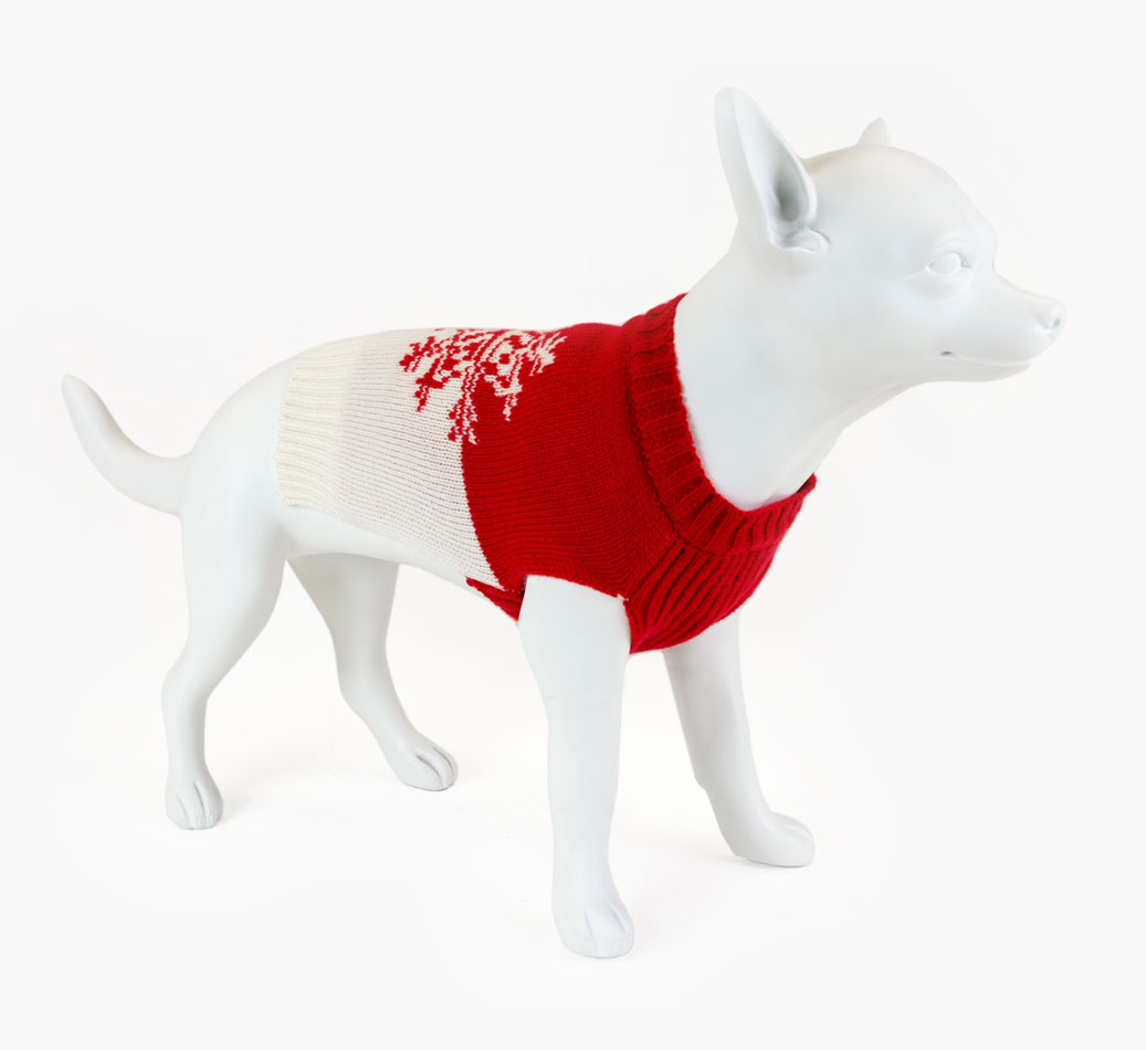 Dog Red Snowflake Christmas Jumper