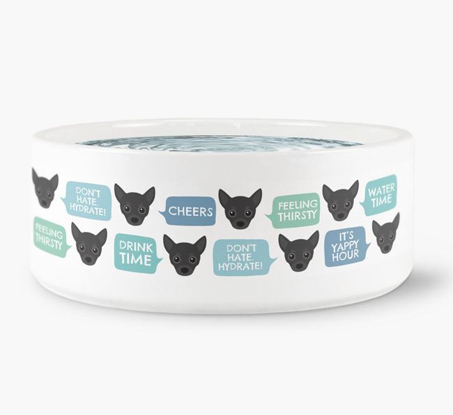 Speech Bubble Dog Water Bowl for your Chihuahua