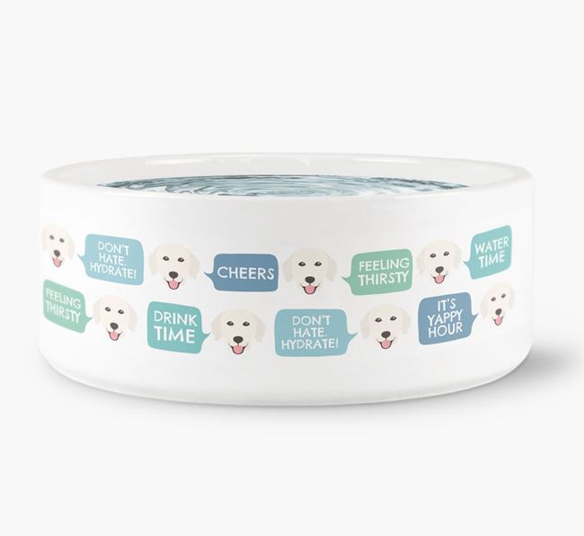 Speech Bubble Dog Water Bowl for your Golden Retriever