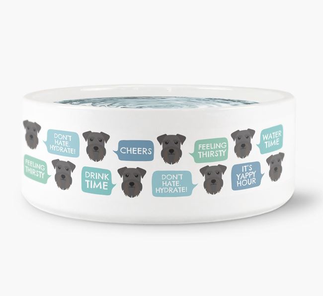 Speech Bubble Dog Water Bowl for your Schnauzer