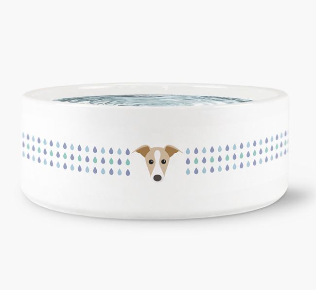 Droplets Water Bowl with Dog Icon