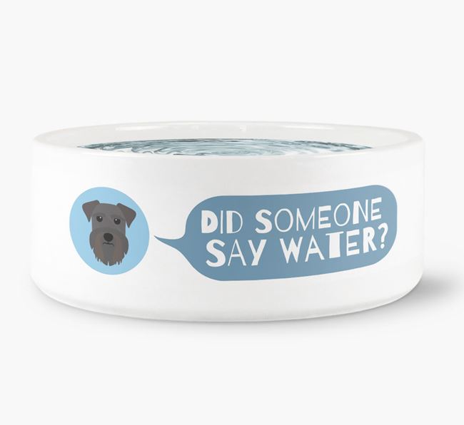 'Did someone say water?' Dog Bowl for your Schnauzer