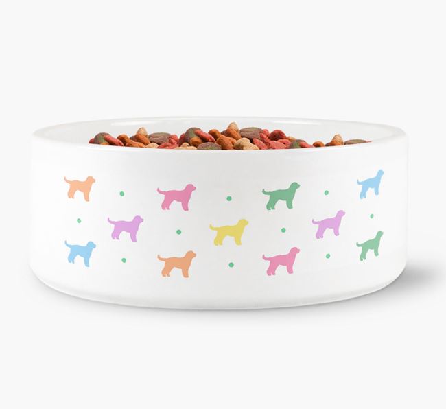 Cockapoo Silhouettes Dog Bowl