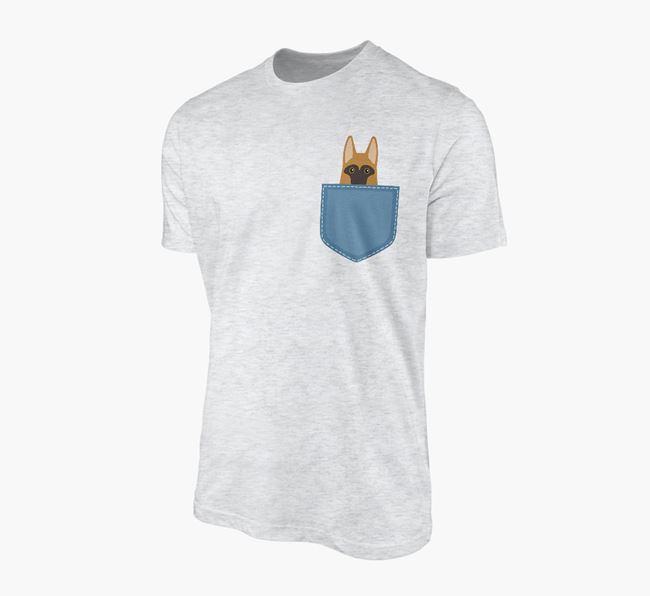 Dog Icon in Pocket Adult T-Shirt