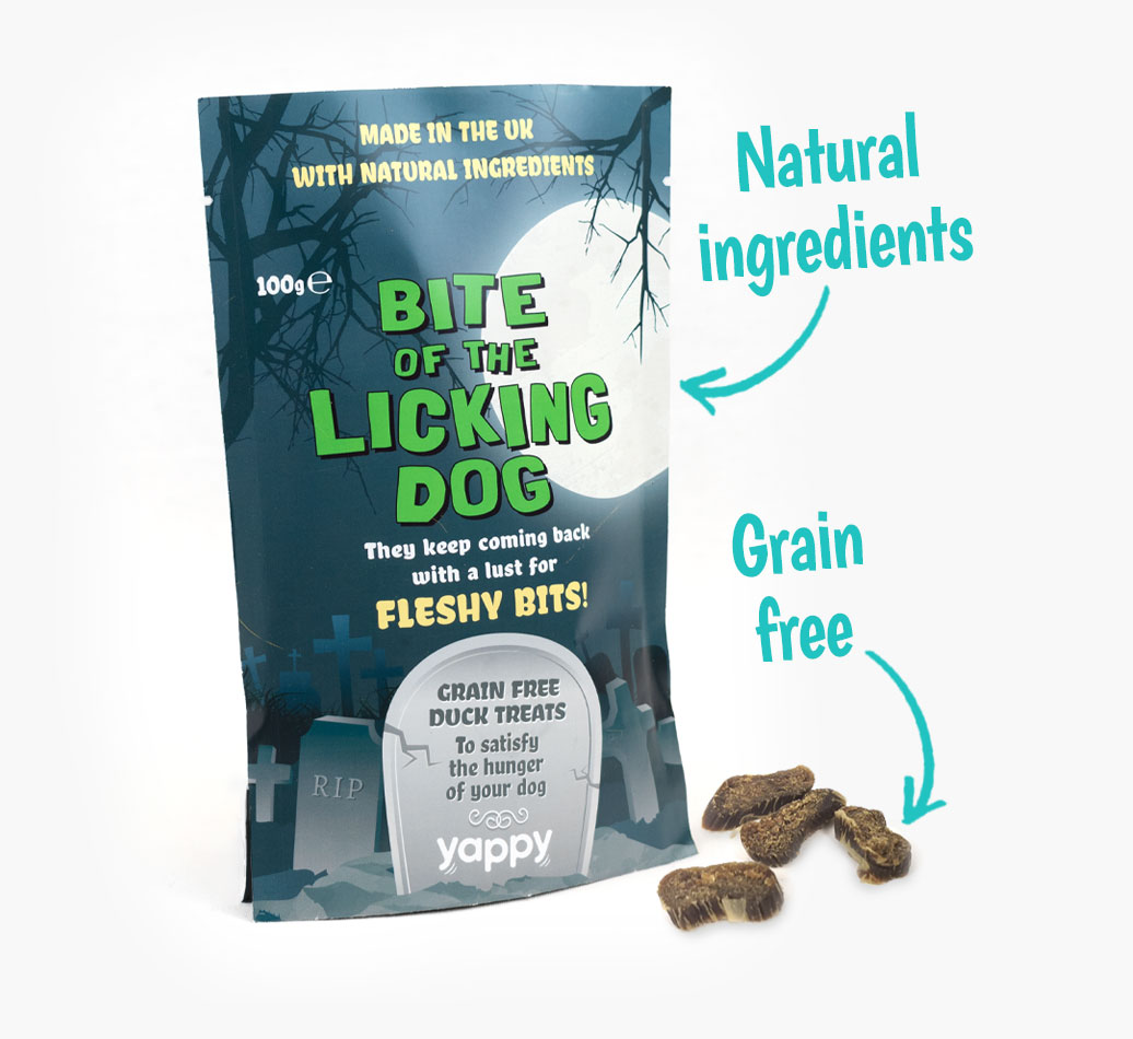 Fleshy Bits! Duck Treats for your Chorkie - front view