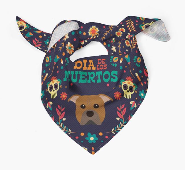 'Dia De Los Muertos' - Personalized American Pit Bull Terrier Bandana