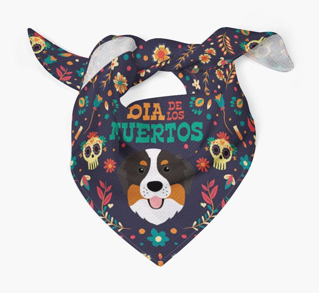 'Dia De Los Muertos' - Personalized Bernese Mountain Dog Bandana