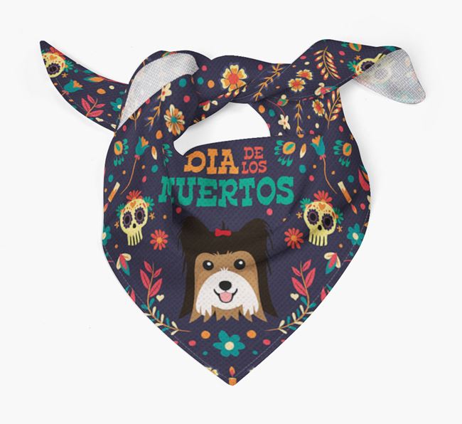 'Dia De Los Muertos' - Personalized Biewer Terrier Bandana