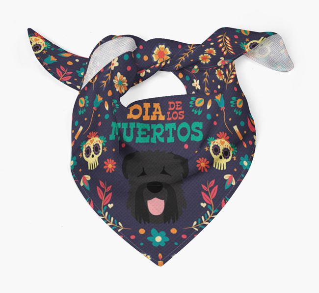 'Dia De Los Muertos' - Personalized Black Russian Terrier Bandana