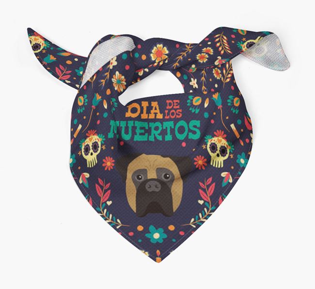 'Dia De Los Muertos' - Personalized Bullmastiff Bandana