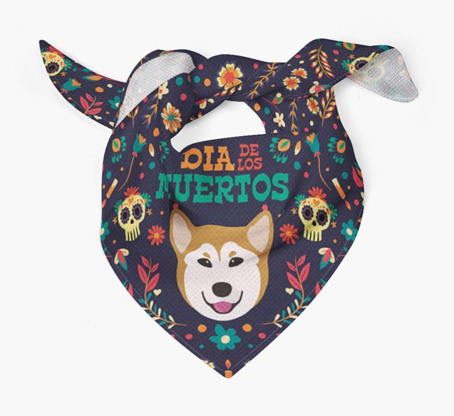 'Dia De Los Muertos' - Personalized Canadian Eskimo Dog Bandana