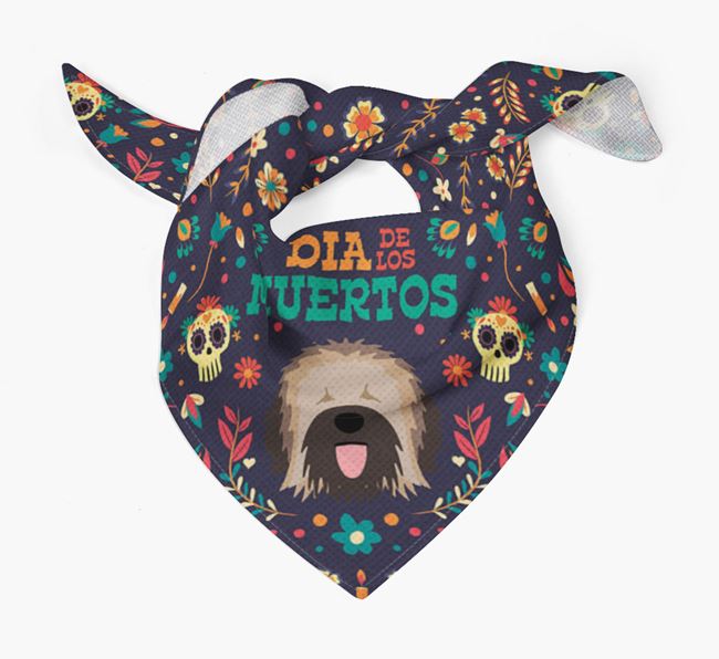 'Dia De Los Muertos' - Personalized Catalan Sheepdog Bandana