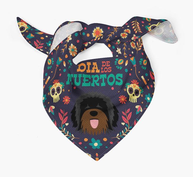 'Dia De Los Muertos' - Personalized Catalan Sheepdog Bandana