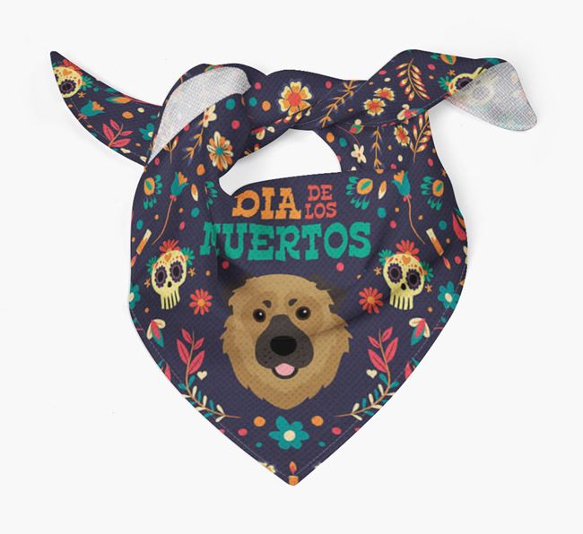 'Dia De Los Muertos' - Personalized Caucasian Shepherd Dog Bandana