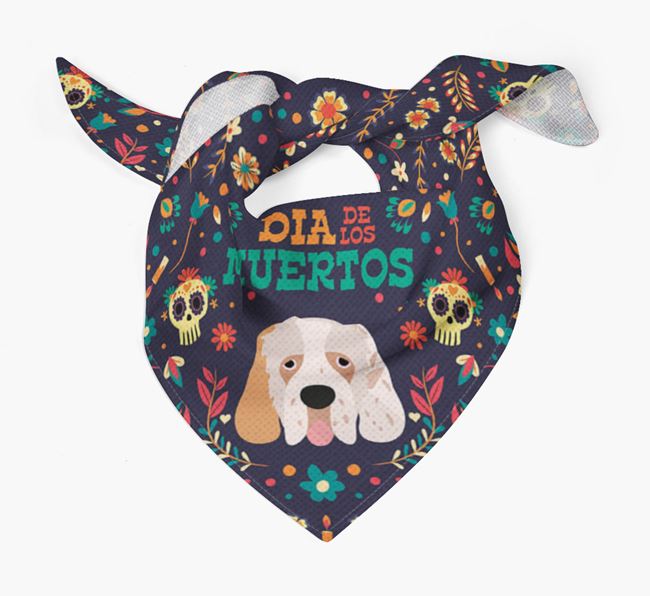 'Dia De Los Muertos' - Personalized Clumber Spaniel Bandana