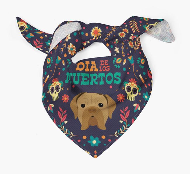 'Dia De Los Muertos' - Personalized Dogue de Bordeaux Bandana