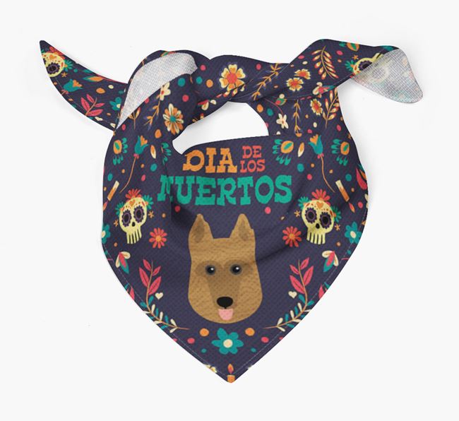 'Dia De Los Muertos' - Personalized Dutch Shepherd Bandana
