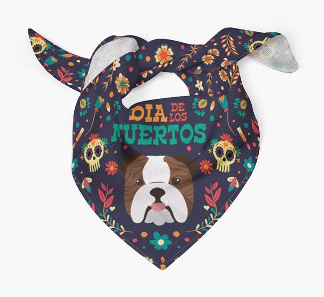 'Dia De Los Muertos' - Personalized English Bulldog Bandana