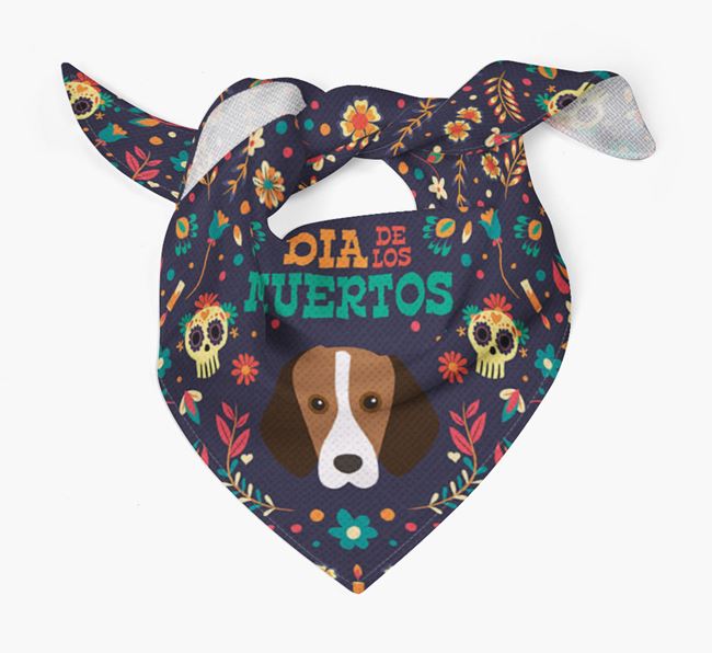'Dia De Los Muertos' - Personalized Foxhound Bandana