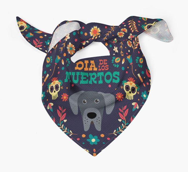 'Dia De Los Muertos' - Personalized Great Dane Bandana