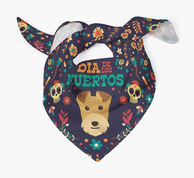 'Dia De Los Muertos' - Personalized Lakeland Terrier Bandana