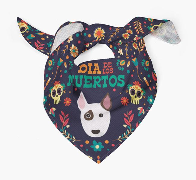 'Dia De Los Muertos' - Personalized Miniature Bull Terrier Bandana