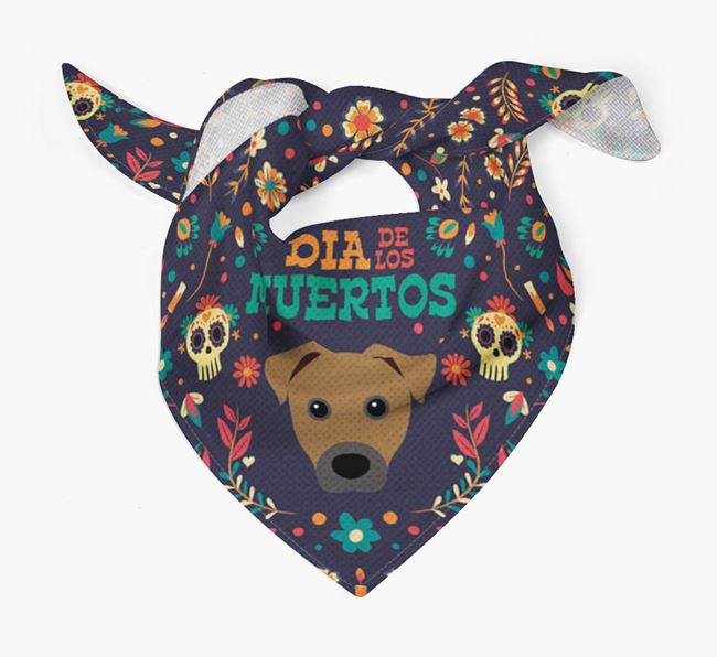 'Dia De Los Muertos' - Personalized Patterdale Terrier Bandana