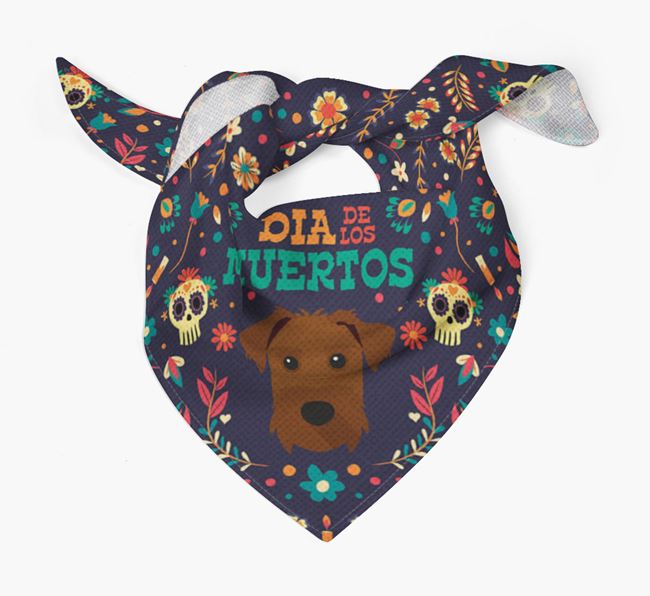 'Dia De Los Muertos' - Personalized Patterdale Terrier Bandana