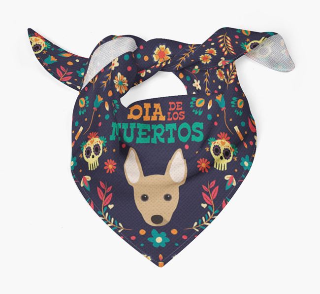 'Dia De Los Muertos' - Personalized Rat Terrier Bandana