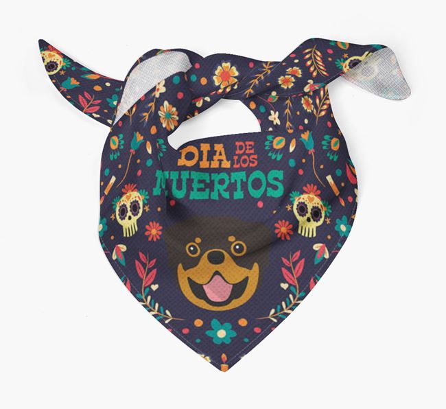 'Dia De Los Muertos' - Personalized Rottweiler Bandana