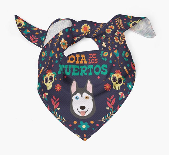 'Dia De Los Muertos' - Personalized Siberian Husky Bandana