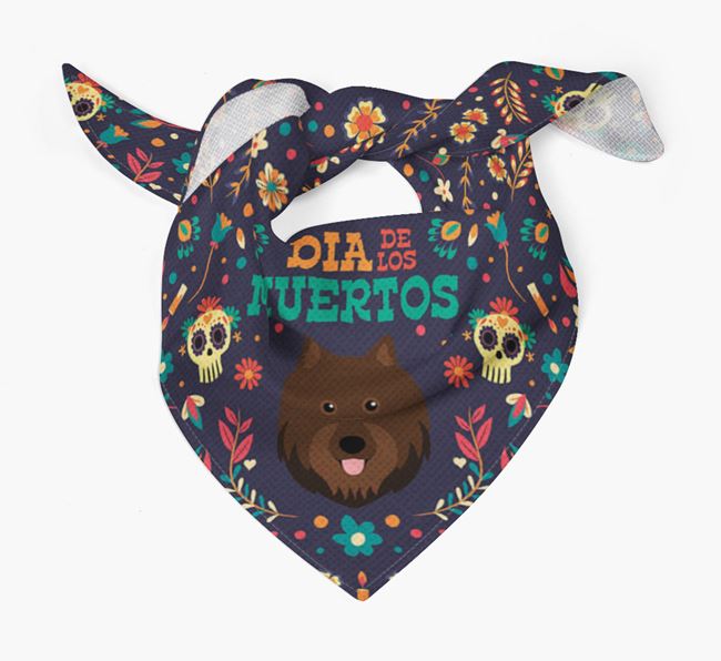 'Dia De Los Muertos' - Personalized Swedish Lapphund Bandana