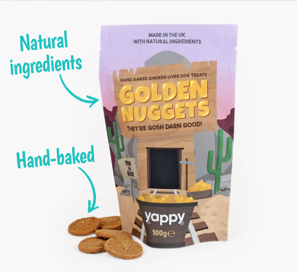 Gold Nuggets Dog Treats for your Chihuahua - front view
