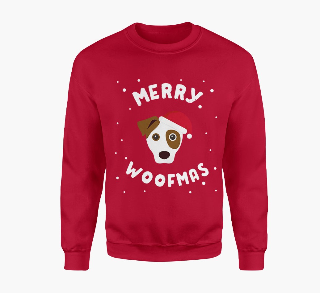 'Merry Woofmas' Adult Jumper with Dog Icon