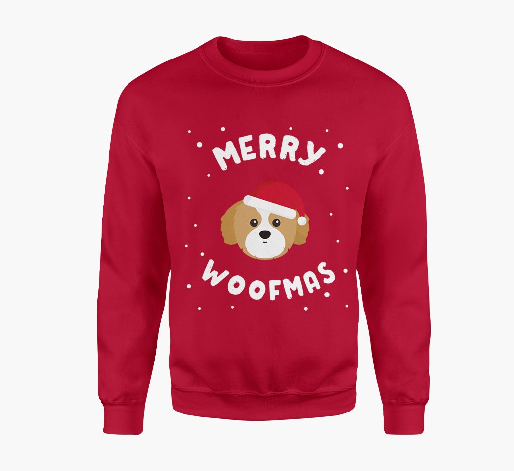 'Merry Woofmas' Adult Jumper with Shih Tzu Icon
