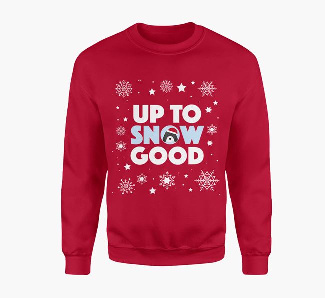 'Up To Snow Good' - Personalised Cockapoo Jumper