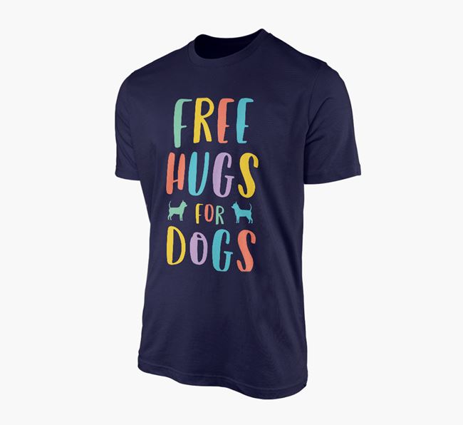 'Free Hugs for Dogs' - Personalised T-Shirt with Chihuahua Silhouettes