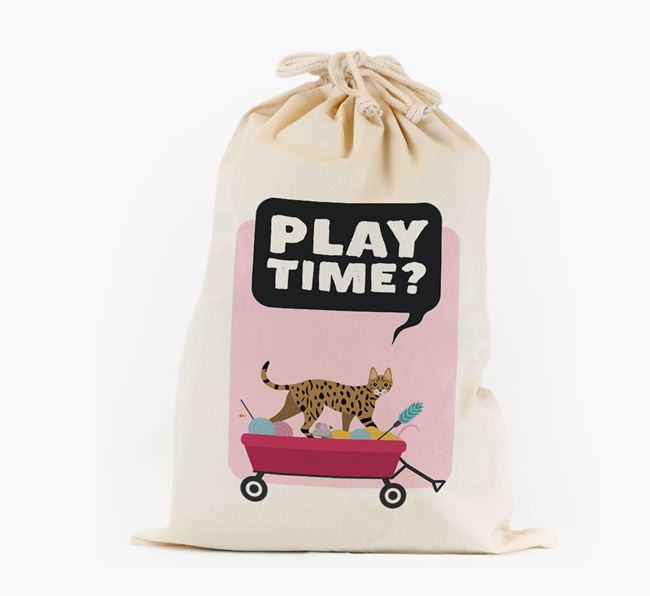 'Play Time?' - Personalised Toy Sack with Ashera Icon 