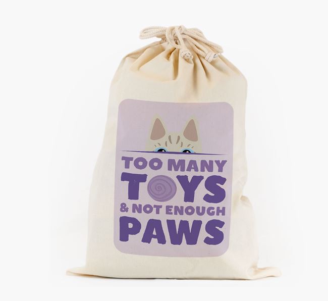 'Too Many Toys' - Personalised Toy Sack with Ashera Icon 
