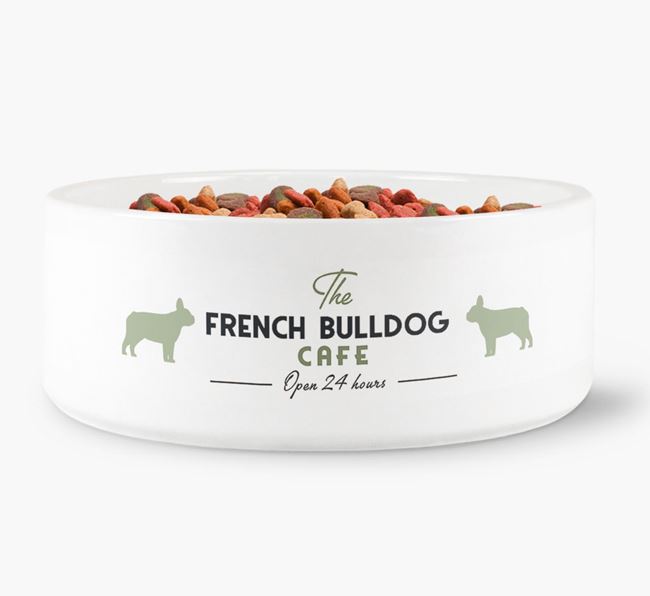 'The French Bulldog Cafe' - Personalised Dog Bowl for your French Bulldog